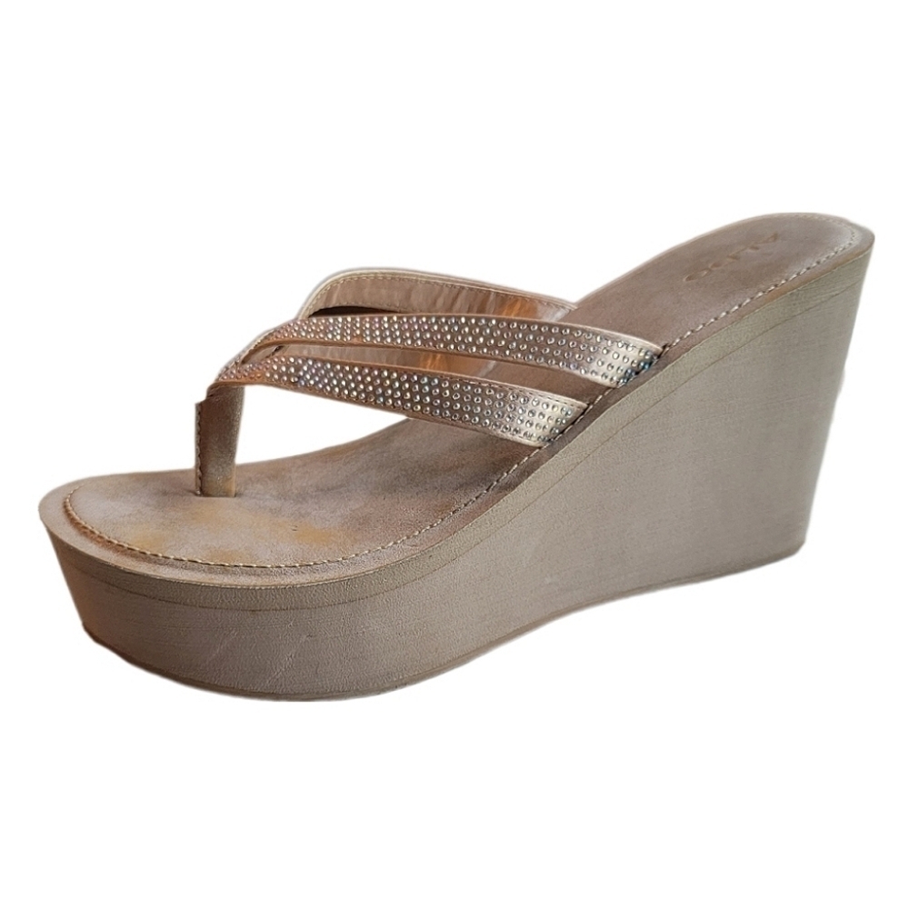 ALDO Rhinestone Foam Platform Wedges - Picture 5 of 9